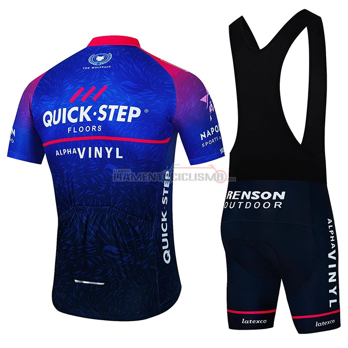 Abbigliamento Ciclismo Deceuninck Quick Step Manica Corta 2022 Blu Rosso